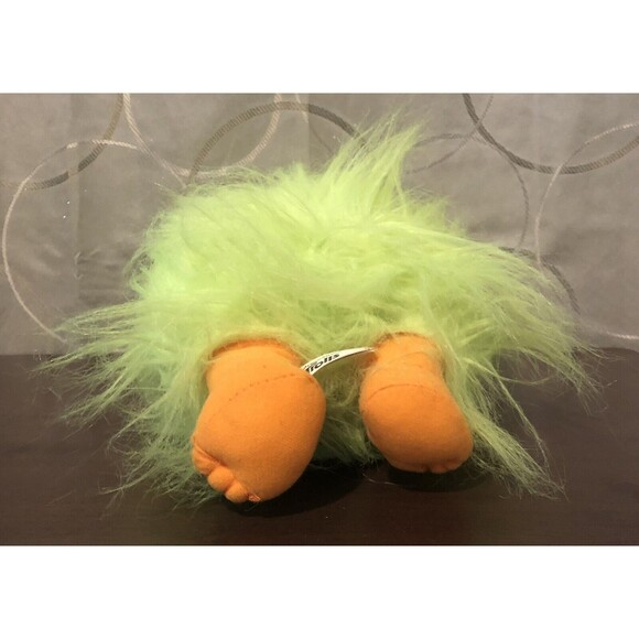 DreamWorks Trolls Fuzzbert Hug 'N Plush 12" Green Hairy Stuffed Animal Toy - Picture 7 of 9
